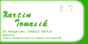 martin tomasik business card